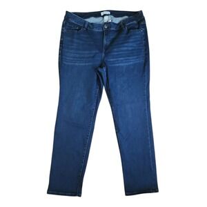 Lane Bryant Jeans Womens Plus Size 20 Long Blue Denim Magic Waistband Straight